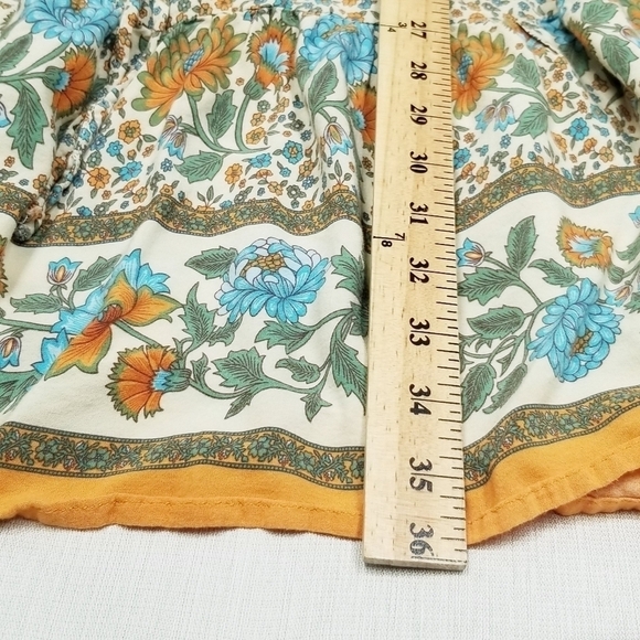 Floral dress unbranded sleeveless floral Medium EUC blue orange flowers - Picture 8 of 9